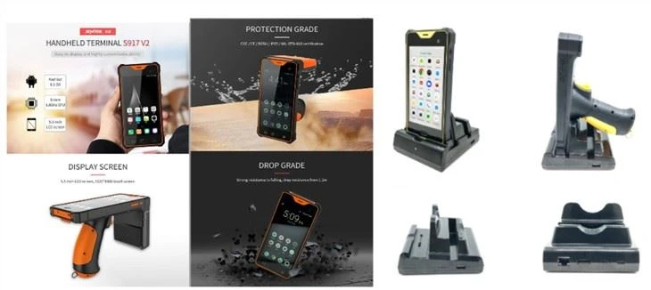 Rokas izturīgs industriālais PDA svītrkoda skeneris Android